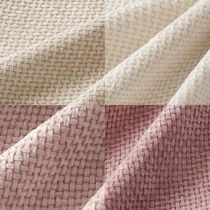 MIULEE Pack of 4 Throw Pillow Covers 18x18 Inch Neutral Pink Cute Decorative Chenille Pillow Covers Farmhouse Boho Accent Cushion Covers for Coquette Room Decor Spring Bedroom Living Room