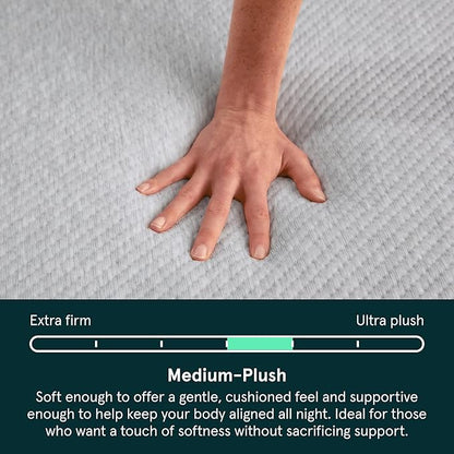 Tuft & Needle Kin Medium Plush 10" Queen Hybrid Mattress, Cooling, Pressure Relief, and Individually-Wrapped Coils, 100 Night Trial, Fiberglass-Free, CertiPUR-US, 10-Year Limited Warranty