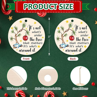 Christmas Tree Ornaments, Funny Christmas Ornaments 2025, Ceramic Christmas Tree Ornaments for Family Friends, Cute Holiday Hanging Decor, Sentimental Xmas Gift Keepsake