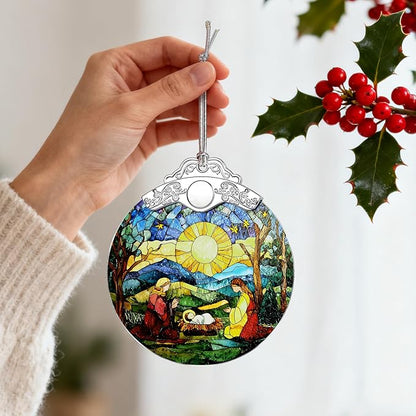 Christmas Ornament, Christmas Tree Decor, Christian Ornament, Nativity Scene, Religious Home Decor, Christian Gifts, Religious Gifts, Gift Exchange, Gift Idea - Pattern D