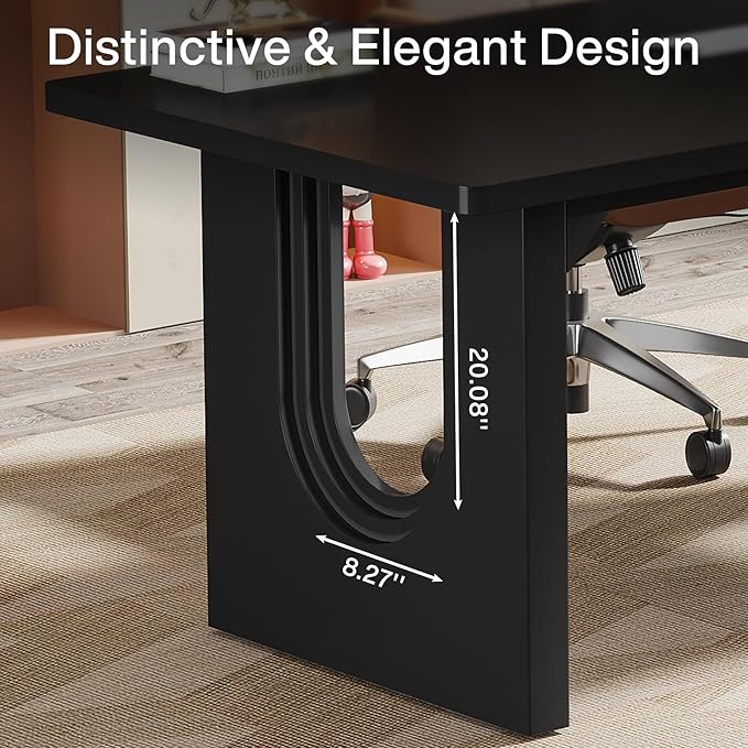 Tribesigns Modern Executive Desk, 70.9" Large Office Computer Desk, Conference Table Meeting Room Table, Simple Workstation Business Furniture for Home Office