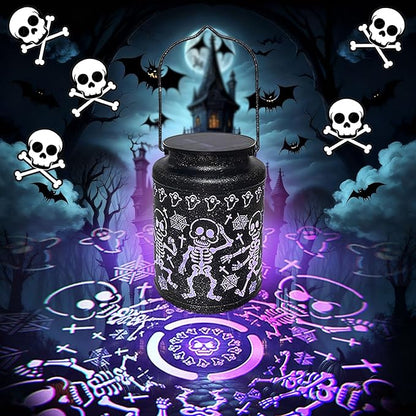 Light Up Skeletons for Halloween Decorations, Metal Hanging Scary Solar Skeleton Lights Outdoor for Garden, Pathway, Porch & Patio Lighting, Spooky Halloween Gift Ideas