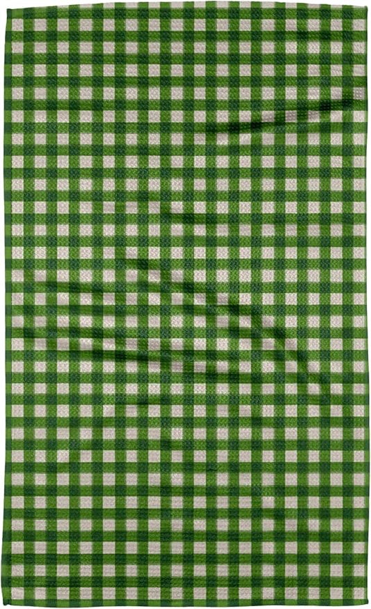GEOMETRY Christmas Kitchen Towels Quick Dry Microfiber Premium Towel Merry Green 1 Pack