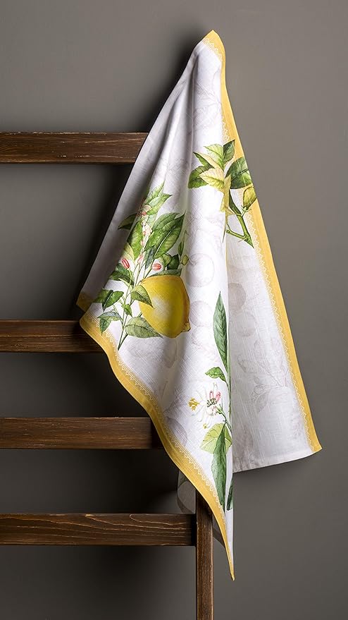 Maison d'Hermine Dish Towels 100% Cotton Absorbent Limoncello Set of 3 Spring Summer