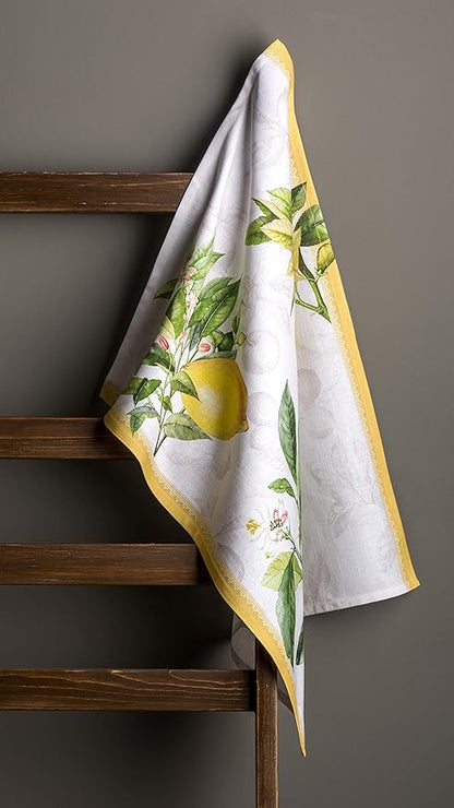 Maison d'Hermine Dish Towels 100% Cotton Absorbent Limoncello Set of 3 Spring Summer