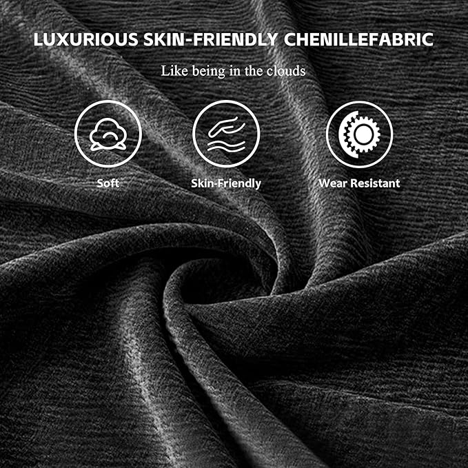 SoarFlash Chenille Sectional Sofa, Comfy Modular Coush Sofa with Ottoman, Modern 3 Seat Recliner Deep Seat Sofa Set for Living Room,Grey