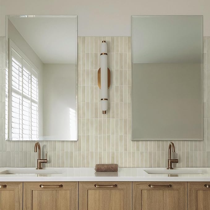 SMART TILES Peel and Stick Backsplash - 5 Sheets of 11.43" x 9" - 3D Adhesive Peel and Stick Tile Backsplash for Kitchen, Bathroom, Wall Tile