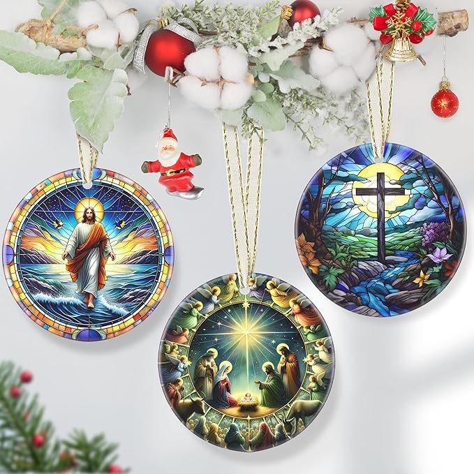 Nativity Christian Gift Ornament - Religious Christmas Tree Decor