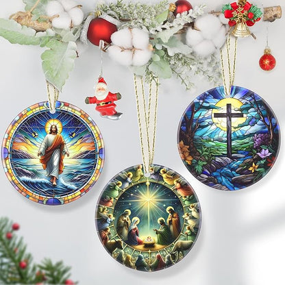 Nativity Christian Gift Ornament - Religious Christmas Tree Decor