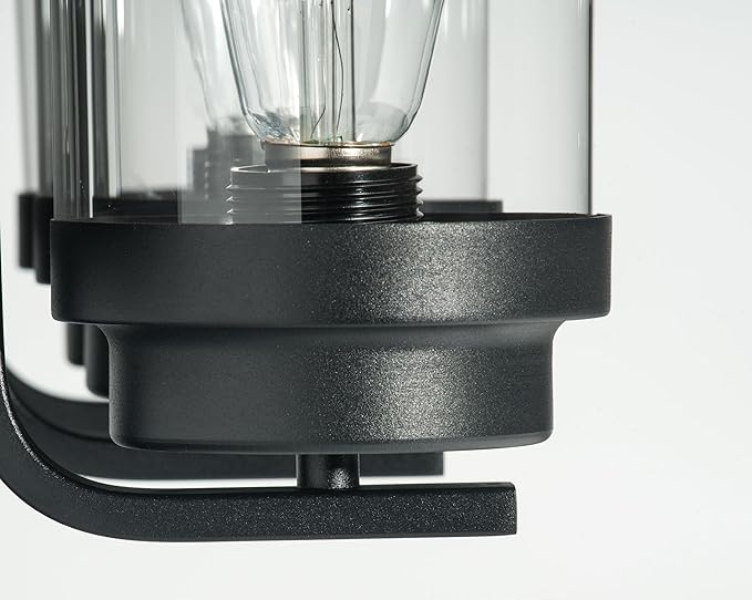 Bathroom Vanity Light Fixtures,Rustic Matte Black Vanity Lights 3 Bulb,Industrial Bathroom Light 3 Pack Sconce(Bulbs not Included)