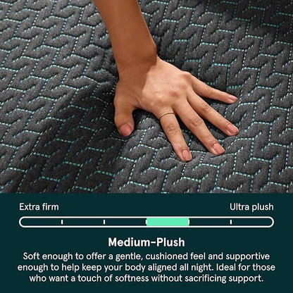 Tuft & Needle Mint Hybrid Medium Plush Twin XL Size Mattress in a Box, Cooling Adaptive Foam, Individually-Wrapped Coils, 100 Night Trial, Fiberglass Free, CertiPUR-US, 10-Year Limited Warranty