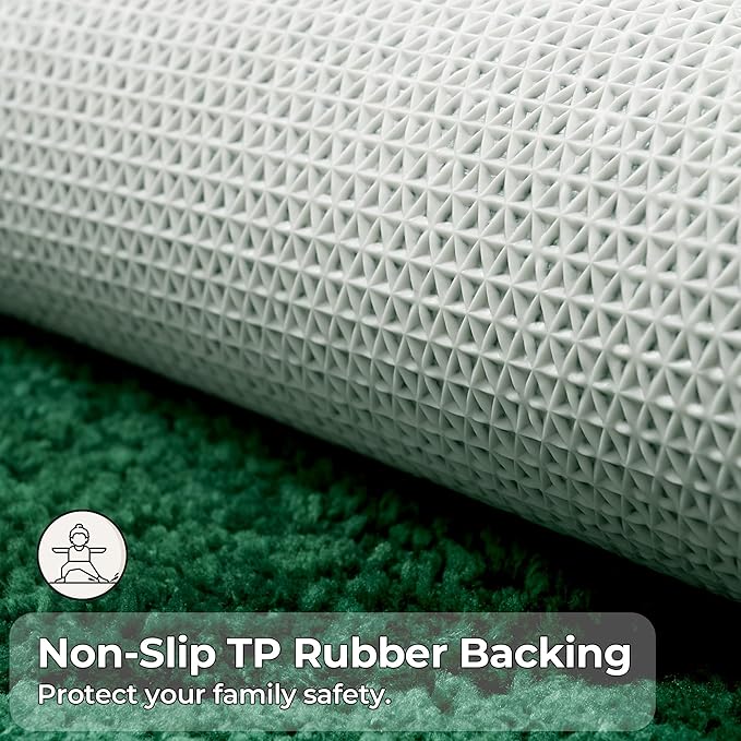 GRANNY SAYS Green Bathroom Rugs Non Slip, 20" x 32", Bath Rugs for Bathroom, Small Bath Rug Washable，Absorbent Bath Mats for Floor, Microfiber Bath Mat for Tub, Absorbent Shower Rugs