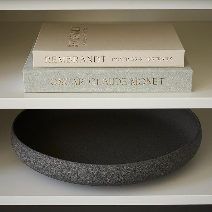 Beautiful Decorative Books - Set of 2 Linen Boxes Enhance Your Table, Bookshelf or Mantel Decor - Aesthetic Fake/Faux Books for Modern Home Decoration, Photo Storage and as a Keepsake Box