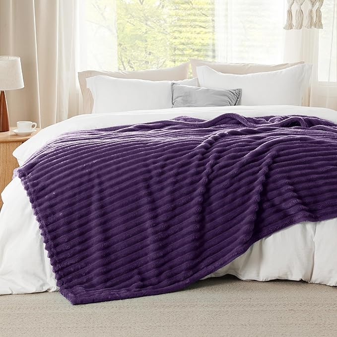 Bedsure GentleSoft Purple Full Blanket for Bed - Cozy Soft Blankets for Women, Cute Large Throws for Girls, 84x90 Inches