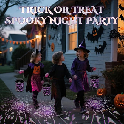 Solar Halloween Lights Outdoor Ghost Decorations - Spooky Metal Solar Lanterns Outdoor Waterproof for Patio, Yard, Home Decor and Party Favors, Fun Halloween Gifts for Kids & Women