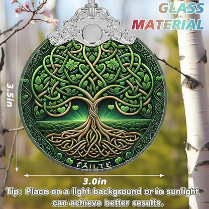 Christmas Tree of Life Stained Glass Ornament - Holiday Home Decor - Gift Exchange Present - The Tree of Wisdom