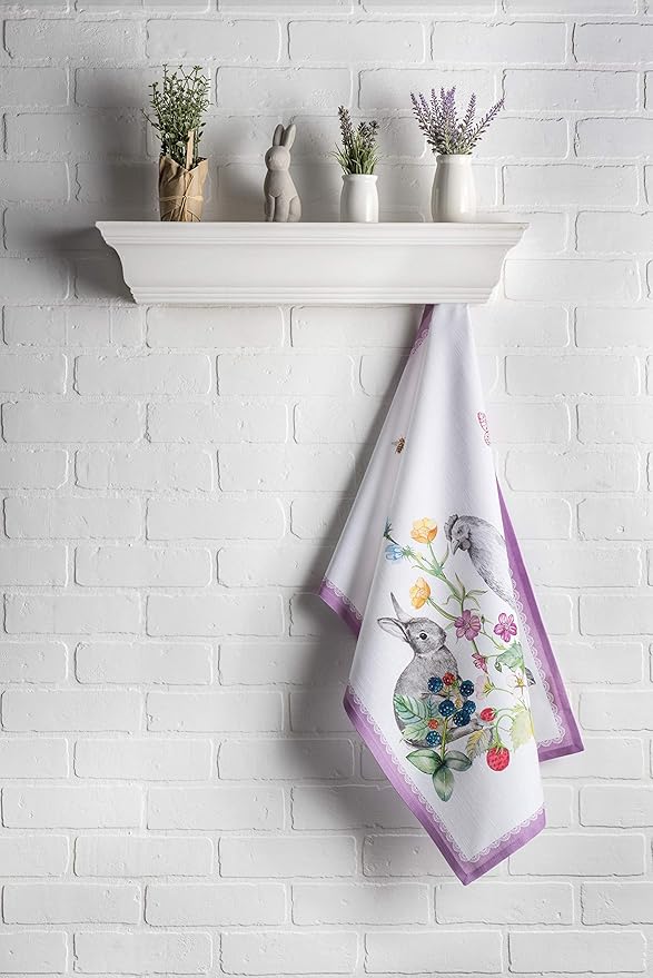 Maison d'Hermine Dish Towels 100% Cotton Absorbent Printemps Set of 3 Spring Summer
