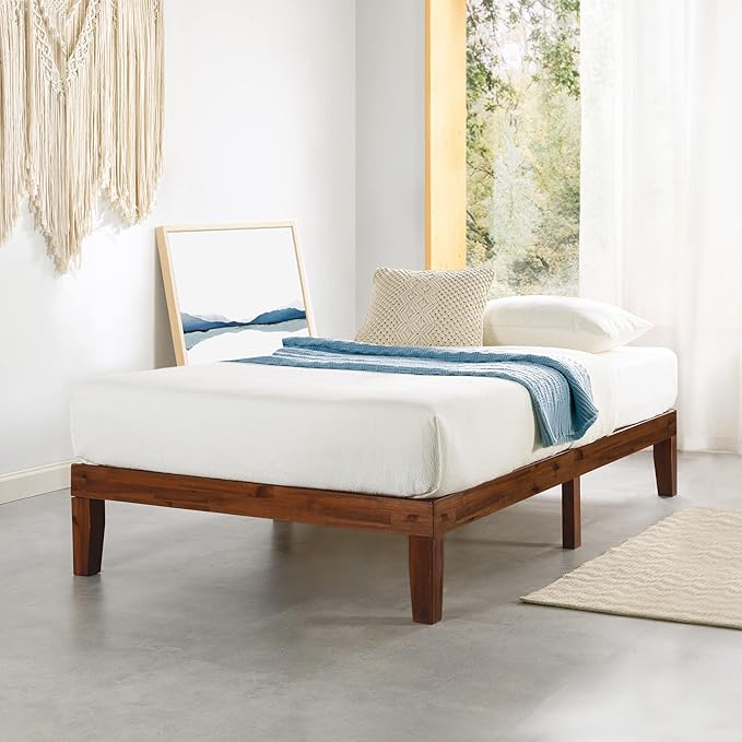 Mellow Naturalista Classic 12 Inch Solid Wood Platform Bed Twin XL, Espresso