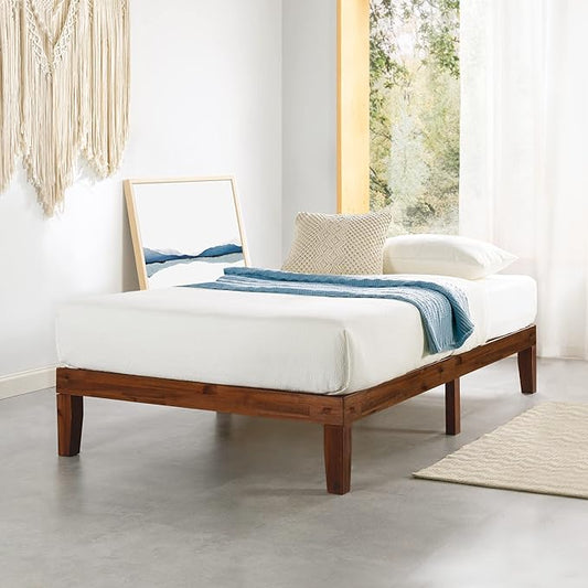 Mellow Naturalista Classic 12 Inch Solid Wood Platform Bed Twin XL, Espresso