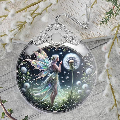 Christmas Ornament, 2025 Ornaments for Christmas Tree, Stained Glass Hanging Ornament, Holiday Ornaments, Unique Gift Idea - Fairy