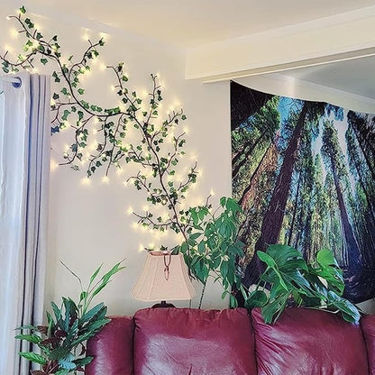 2PCS Enchanted Willow Vine Lights for Home Decor,Flexible DIY Lighted Branches with Remote On/Off Timer Dimmer,7.5FT Lighted Willow Vine 144LEDs for Bedroom Aesthetic Living Room Decor,Brown