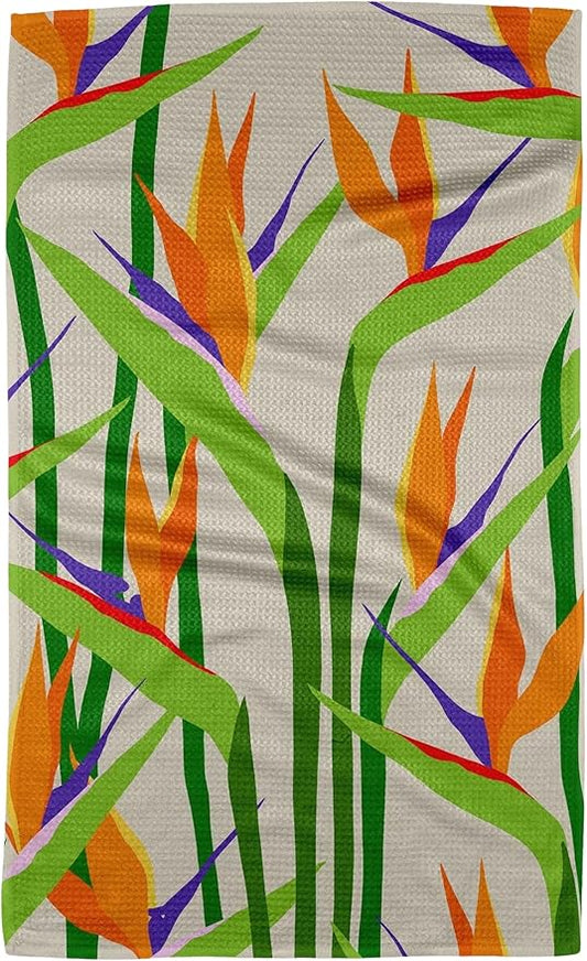 GEOMETRY Kitchen Towels Quick Dry Microfiber Dish Towels Premium Paradise Blooming 1 Pack