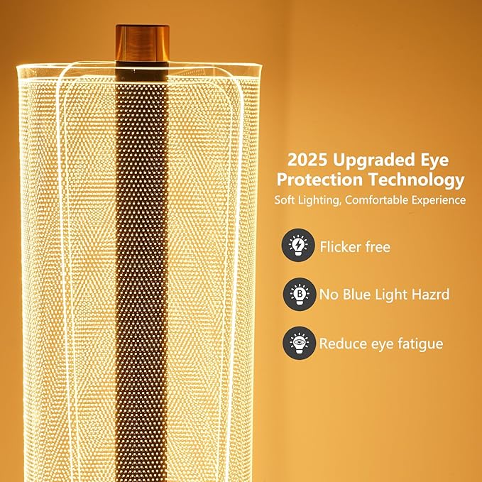 NUÜR Modern Floor Lamp, Dimmable Standing Lamp with Remote Control, Stepless Adjustable Colours & Brightness, Industrial Lighting for Living Room, Bedroom, Office (Floor Lamp for Bedroom)