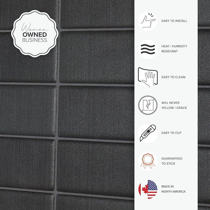 SMART TILES Peel and Stick Backsplash - 5 Sheets of 11.43" x 9" - 3D Adhesive Peel and Stick Tile Backsplash for Kitchen, Bathroom, Wall Tile