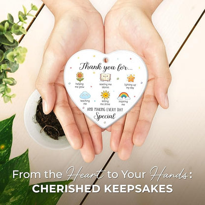 ZAGKOO Teacher Ornament - Christmas Teacher Gifts for Women, Men - First Day Ideas for New Teachers, Daycare, Preschool, Kindergarten - Thank You Appreciation Keepsake, Retirement, End of Year