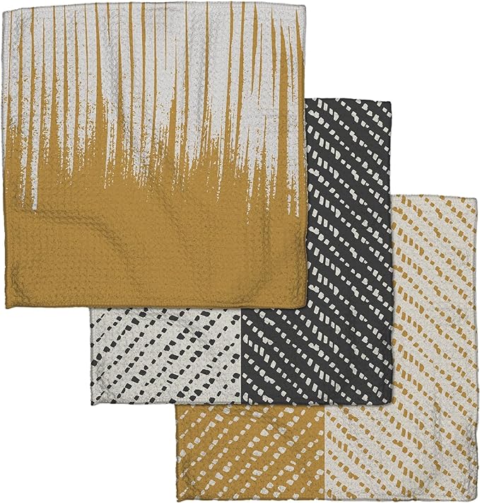 GEOMETRY Kitchen Dish Cloths Quick Dry Premium Dish Rags with Geoweave 3 Pack Set This and That