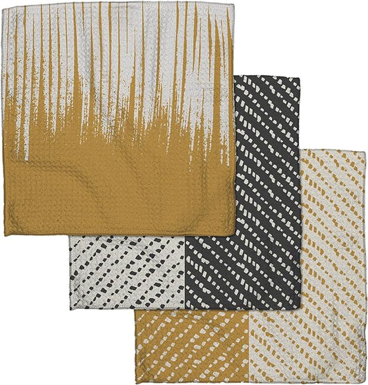 GEOMETRY Kitchen Dish Cloths Quick Dry Premium Dish Rags with Geoweave 3 Pack Set This and That