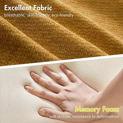 101.6" Modular Sectional Cloud Sofa,Floor Boneless Couch, 4-in-1 Folding Convertible Sofa Bed, Modular Cushion Couch,Suitable for Living Room,Bedroom and Recreation Room(Yellow)