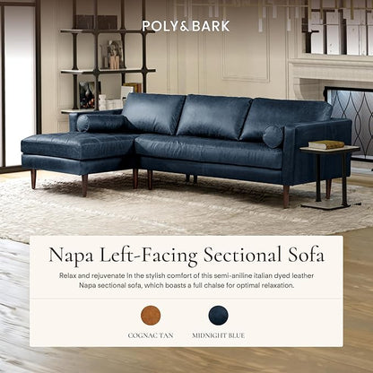 POLY & BARK Napa Furniture, 104.5 inches, Midnight Blue