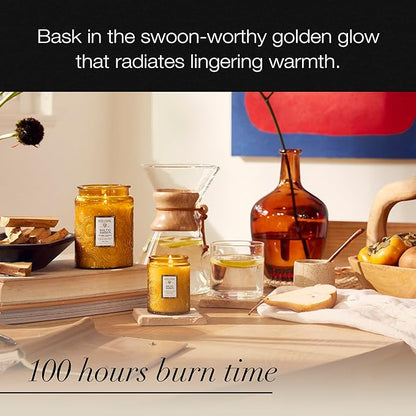 Voluspa Baltic Amber, Large Candle Jar, 18 oz, 100 Hour Burn Time, Coconut Wax for Clean Burning, Handcrafted in the USA