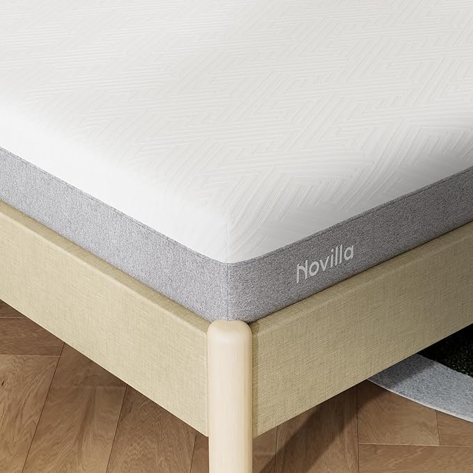 Novilla Mattress Twin, 8-Inch Gel Memory Foam Mattress for Pressure Relief, Enhanced Support & Plush Comfort, Twin Bed in a Box, Bliss