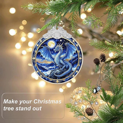 Dragon Ornament Crystal Glass with Gift Box, Christmas Ornaments Dragon Gifts for Girls Boys Women Men, Hanging Ornament for Christmas Tree Decorations, Holiday Keepsake Present Exchange Ideas -02
