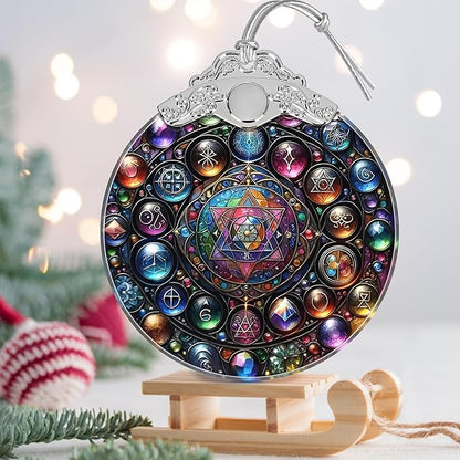 Alchemy Stained Glass Ornament - Christmas Ornament - Christmas Decorations for Tree - Holiday Present Ideas - Gift Exchange