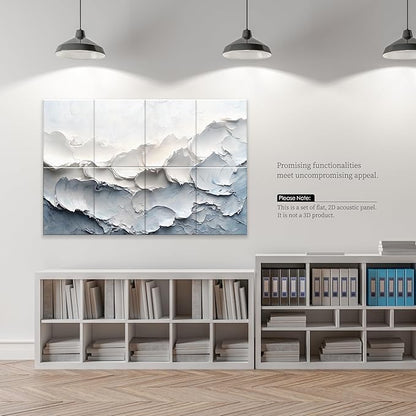 8-Pack Art Acoustic Wall Panels 48x32 Inches Acoustic Treatment Panels- Decorative Soundproof Wall Panels for Studios, Offices, Home, Included Nano Glue Stickers