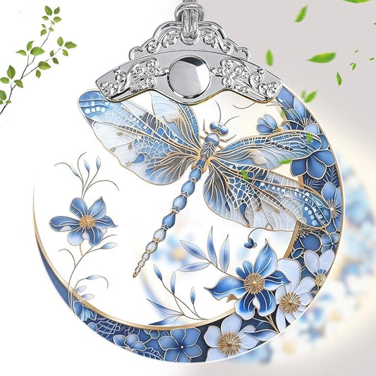 Stained Glass Dragonfly Ornaments, Dragonfly Christmas Decoration for Tree, Vintage Xmas Decorations Tree Ornaments