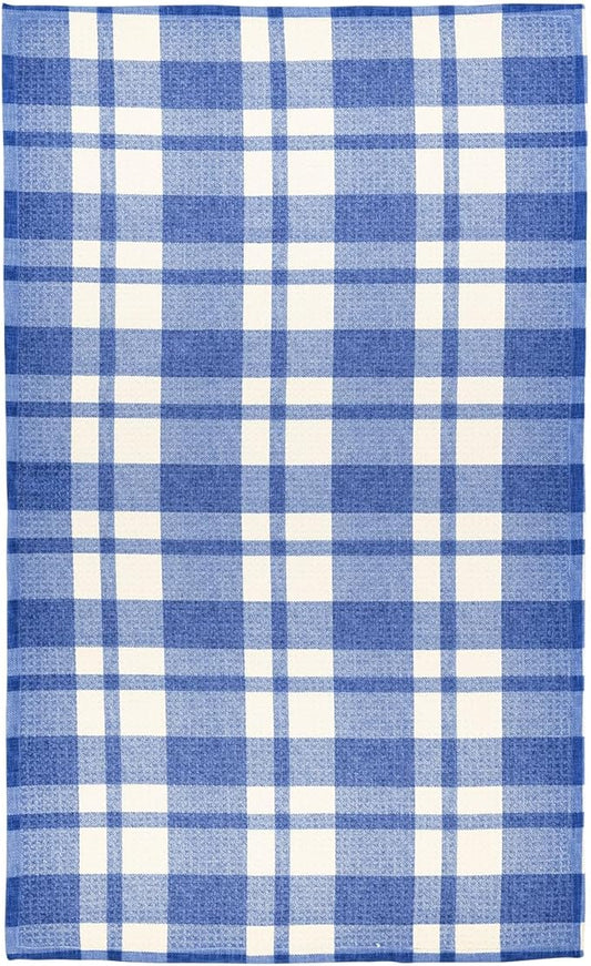 Modern Style Premium Kitchen Tea Towel Super Absorbent Fast Drying Microfiber Denim Plaid