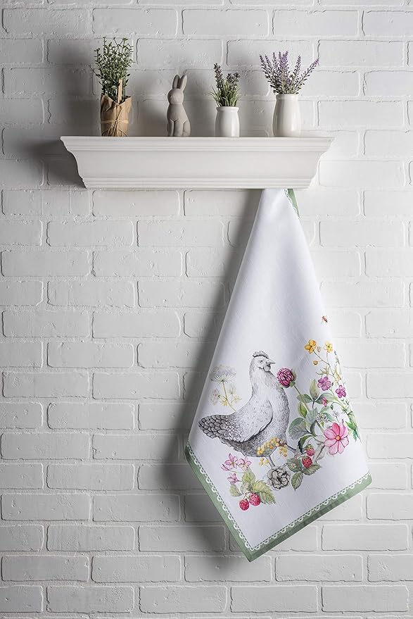 Maison d'Hermine Dish Towels 100% Cotton Absorbent Printemps Set of 3 Spring Summer