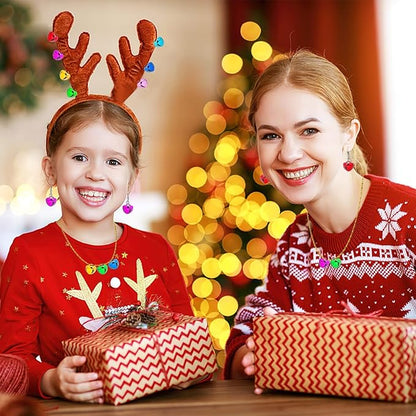 Augshy 240 Pcs Multicolour Jingle Bells, 3/5 Inch Craft Bell Bulk for Christmas Ornament Tree Home and Pet Decorations Xmas Crafts Decor Party Favors Supplies