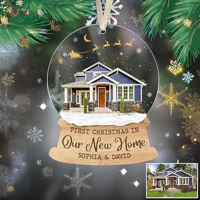 Personalized New Home Christmas Ornament, Custom New House Ornament, Housewarming Gifts, Custom Couple Hanging Gifts, First Christmas Keepsake 2025
