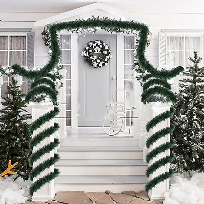 50FT Christmas Green Garland Artificial Greenery Garland for Christmas Tree Decorations, Xmas Decor for Home Fireplace Mantle Stairs Holiday Party Indoor Outdoor