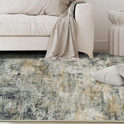 9x12 Area Rugs for Living Room Rug Washable: Abstract Large Rug for Dining Room Bedroom Carpet Non Slip 9 by 12 Indoor Modern Nursery Home Office Multi