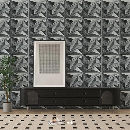 Art3dwallpanels 33 Pack 3D Wall Panel Diamond for Interior Wall Décor, PVC Textured Wall Panels, 12''x12'' Cover 32.Sq.Ft. Patina Bronze