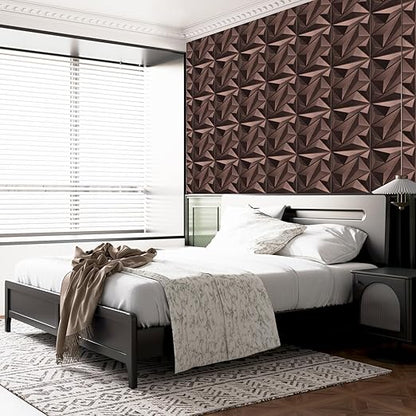 Art3dwallpanels Antique Copper 33 Pack 3D Wall Panels for Interior Decor, PVC Textured Wall Panels 12''x12'' Cover 32.Sq.Ft.Antique Copper