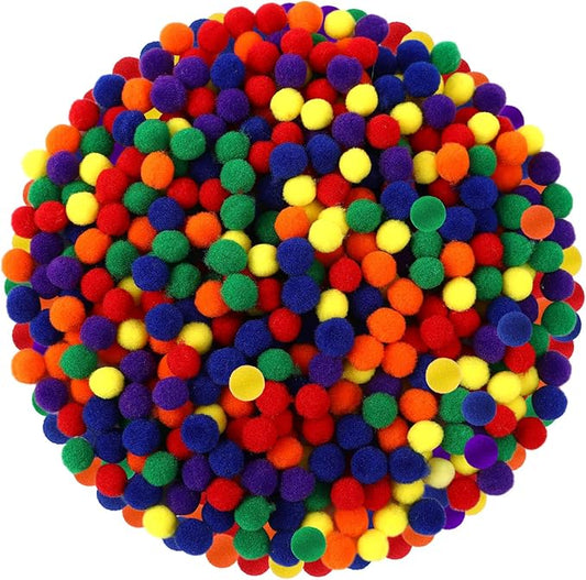 SEPGLITTER 1000 Pieces Rainbow Pride Pom Poms Balls for Crafts Making DIY Holiday Pride Day Month Parades Decorations Supplies