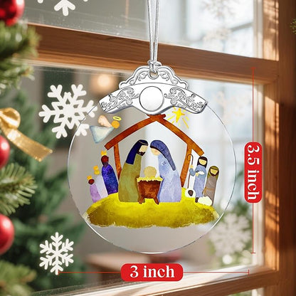 Nativity Ornament | Nativity Scene | Christmas Ornament | Christmas Decoration | Holiday Decor | Religious Gifts | Christian Gifts | Gift Exchange | Gift Idea - Pattern B