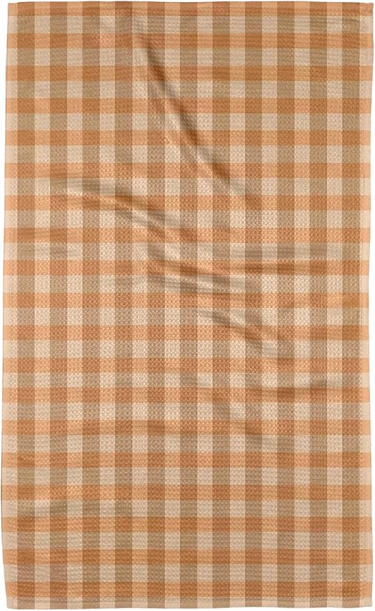 GEOMETRY Fall Kitchen Towels Quick Dry Microfiber Dish Towels Premium Cozy Gingham 18x30